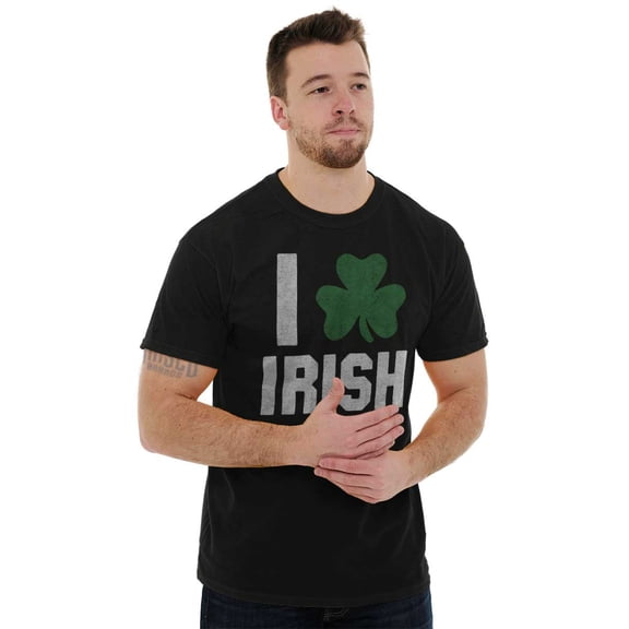 St Patricks Day Irish Pride Shamrock Plus Size Crewneck Graphic Tee Shirt Brisco Brands 2X