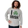 thumbnail image 1 of St Patricks Day Irish Pride Shamrock Plus Size Long Sleeve Graphic Tee Shirt Brisco Brands 3X, 1 of 3