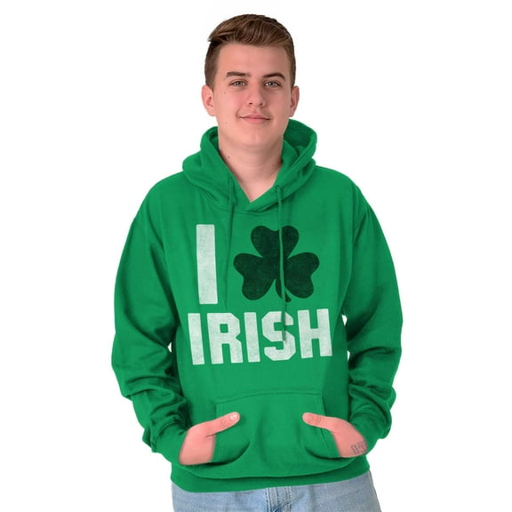 St Patricks Day Irish Pride Shamrock Unisex Plus Fleece Graphic Hoodie Brisco Brands 3X