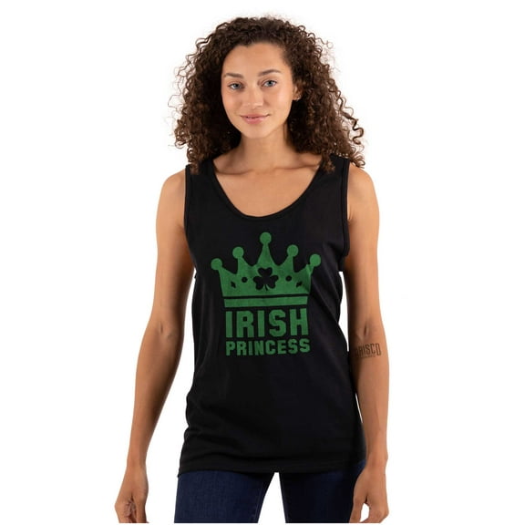 St Patricks Day Irish Princess Tank Top Tee Shirt Women Brisco Brands S
