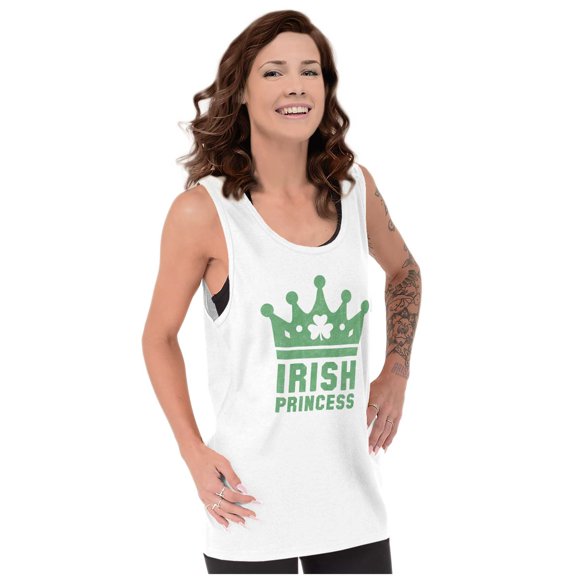 St Patricks Day Irish Princess Womens Plus Size Graphic Tank Top Brisco Brands 3X