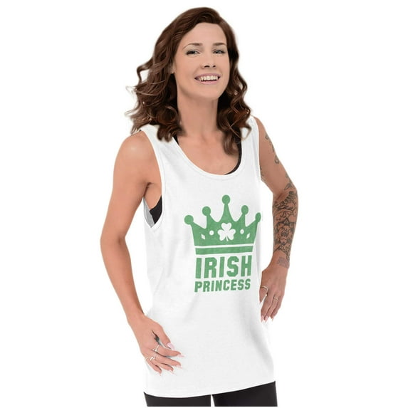 St Patricks Day Irish Princess Womens Plus Size Graphic Tank Top Brisco Brands 2X