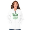 thumbnail image 1 of St Patricks Day Irish Princess Womens Plus Size Graphic Zipper Hoodie Brisco Brands 2X, 1 of 3