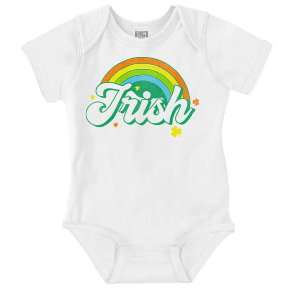 St Patricks Day Irish Rainbow Clover Bodysuit Jumper Girls Infant Baby Brisco Brands 6M