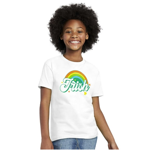 St Patricks Day Irish Rainbow Clover Girls Kids T Shirt Tees Teen Brisco Brands S