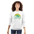 thumbnail image 1 of St Patricks Day Irish Rainbow Clover Women Crewneck Sweatshirt Brisco Brands X, 1 of 6