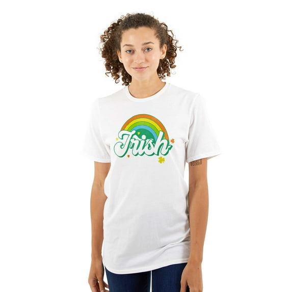 St Patricks Day Irish Rainbow Clover Women's Plus Size Graphic Tee Brisco Brands 5X