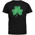 thumbnail image 1 of St. Patricks Day - Jeweled Shamrock Black Adult T-Shirt - Medium, 1 of 1