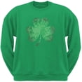 thumbnail image 1 of St. Patricks Day - Jeweled Shamrock Irish Green Adult Sweatshirt - Small, 1 of 1