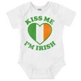thumbnail image 1 of St Patricks Day Kiss Me I'm Irish Bodysuit Jumper Girls Infant Baby Brisco Brands NB, 1 of 6