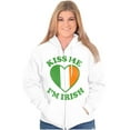 thumbnail image 1 of St Patricks Day Kiss Me I'm Irish Zip Hoodie Sweatshirt Women Brisco Brands M, 1 of 5