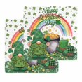 thumbnail image 1 of St Patricks Day Kitchen Dish Towels for Drying Dishes Set of 2, Green Shamrock Spring Rainbows Gnomes Waffle Weave Microfiber Hand Tea Bathroom Towels Quick Dry & Absorbent Towel 12x12, 1 of 7