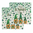 thumbnail image 1 of St Patricks Day Kitchen Dish Towels for Drying Dishes Set of 2, Green Shamrock Spring Watercolor Gnomes Beige Waffle Weave Microfiber Hand Tea Bathroom Towels Quick Dry & Absorbent Towel 12x12, 1 of 7