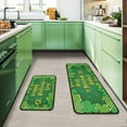 thumbnail image 1 of St Patricks Day Kitchen Rugs Set 2 Pieces Non Slip Shamrock Kitchen Floor Rug and Mat Stain Resistant Kitchen Decorations for Holiday Spring Home Floor 17"x47"+17"x30", 1 of 6