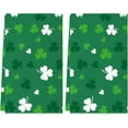 thumbnail image 1 of St Patricks Day Kitchen Towels Set of 2, 18x26 Inch Green Shamrock Dish Towels Lucky Home Decor Seasonal Spring Holiday St Patricks Day Decorations for Home Drying Dishcloth, 1 of 6