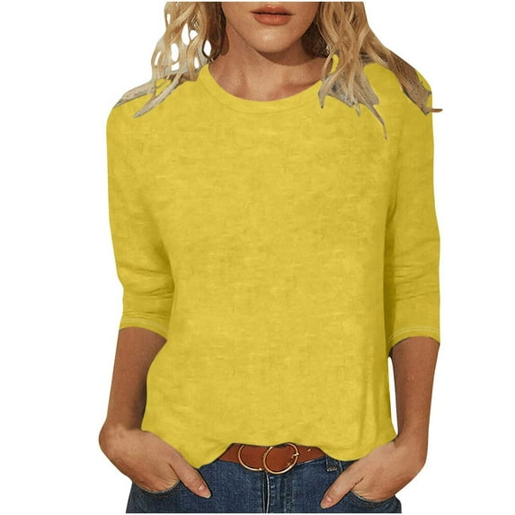 St. Patricks Day,Ladies' St. Patrick's Day Printed Round Neck Three Quarter Sleeve 3/4 Sleeve T-Shirt Loose