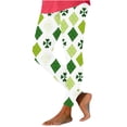 thumbnail image 1 of St Patricks Day Leggings for Women Casual Stretch Slim Fit Fashion Printed Fitness Workout Yoga Pants (M, White), 1 of 9