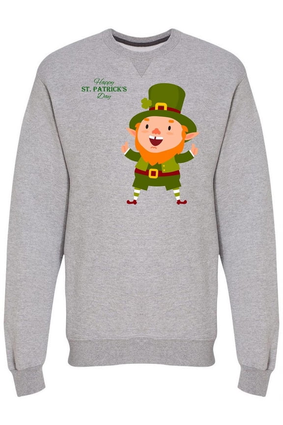 St Patricks Day Leprechaun Sweatshirt Men -Image by Shutterstock, Male Medium
