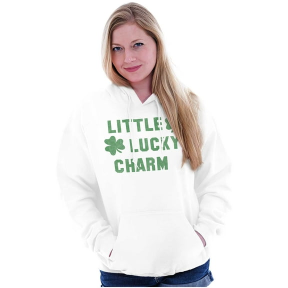 St Patricks Day Little Lucky Charm Hoodie Sweatshirt Women Men Brisco Brands L