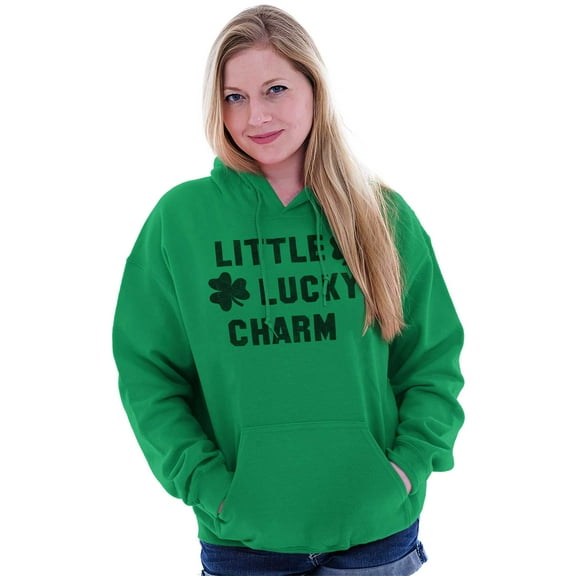 St Patricks Day Little Lucky Charm Hoodie Sweatshirt Women Men Brisco Brands M