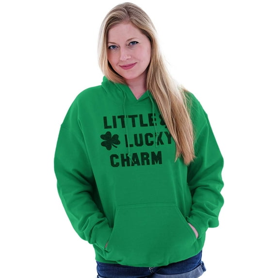 St Patricks Day Little Lucky Charm Hoodie Sweatshirt Women Men Brisco Brands S