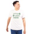 thumbnail image 1 of St Patricks Day Little Lucky Charm Plus Size Crewneck Graphic Tee Shirt Brisco Brands 3X, 1 of 3
