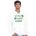 thumbnail image 1 of St Patricks Day Little Lucky Charm Unisex Fleece Graphic Zip Up Hoodie Brisco Brands 4X, 1 of 3
