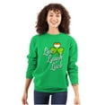thumbnail image 1 of St Patricks Day Live Laugh Luck Women Crewneck Sweatshirt Brisco Brands S, 1 of 6