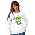 thumbnail image 1 of St Patricks Day Live Laugh Luck Women Plus Size Crewneck Sweatshirt Brisco Brands 3X, 1 of 5