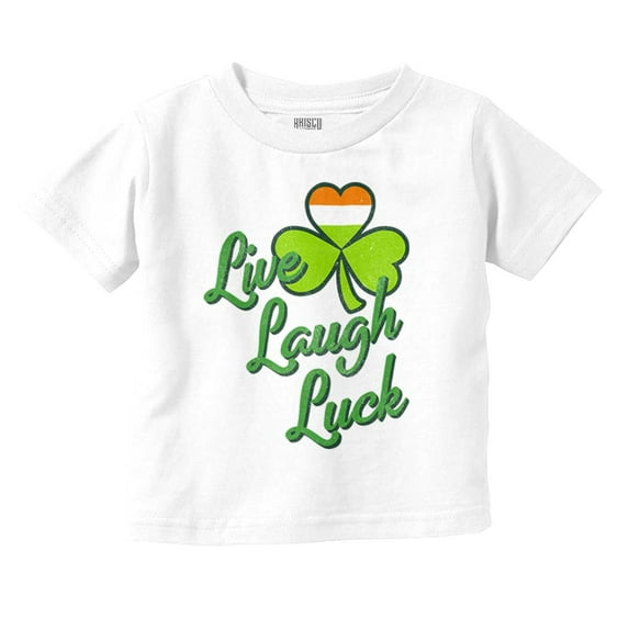 St Patricks Day Live Laugh Luck Youth T Shirt Tee Girls Infant Toddler Brisco Brands 18M