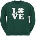 thumbnail image 1 of St. Patricks Day - Love Irish Shamrock Green Adult Crew Neck Sweatshirt - Medium, 1 of 1