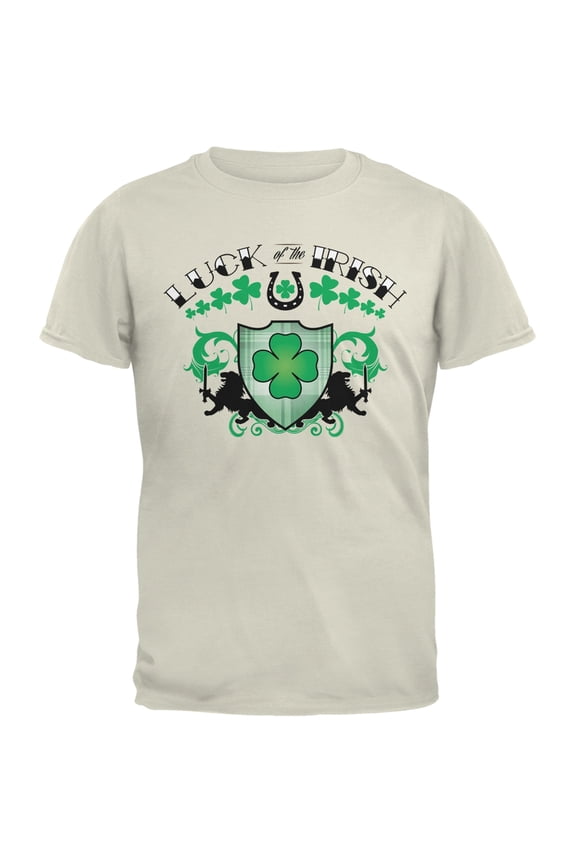 St. Patricks Day - Luck Of The Irish Natural Adult T-Shirt - Medium