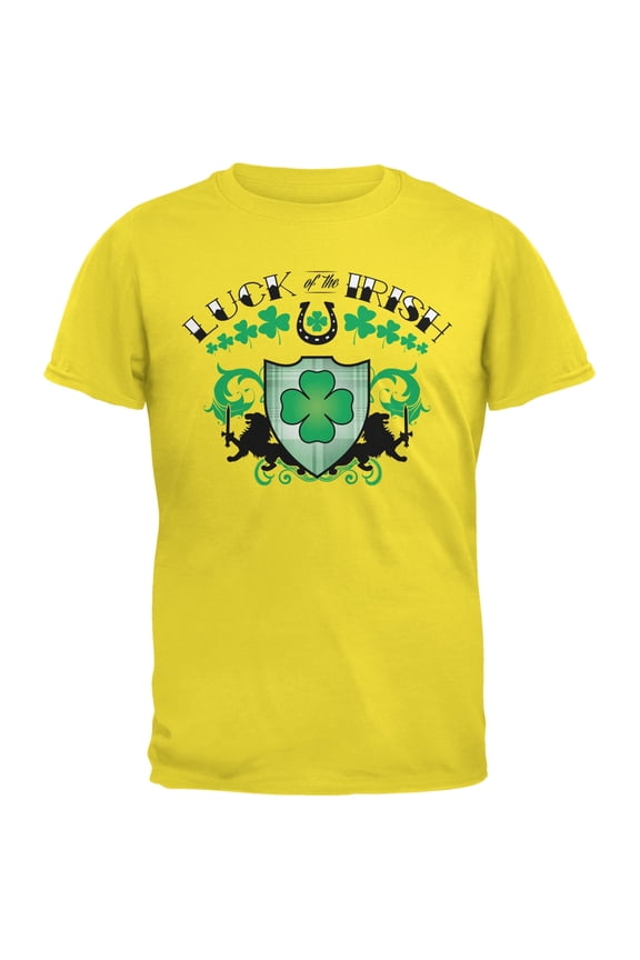 St. Patricks Day - Luck Of The Irish Yellow Adult T-Shirt - Medium