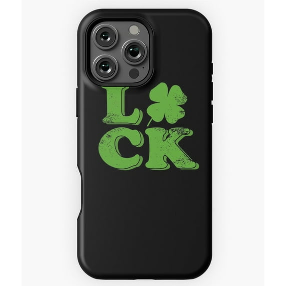 St Patricks Day Luck Shamrock Distressed Phone Case for iPhone 16 15 14 13 12 11 Pro Max