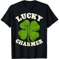 thumbnail image 1 of St Patricks Day Lucky Charmer Outfit, Lucky Irish Ireland T-Shirt, 1 of 3