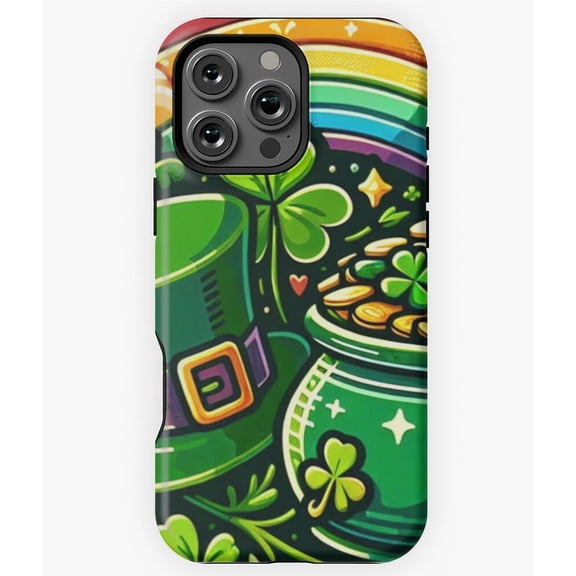 St Patricks Day Lucky Irish Holiday Clover iPhone 11 12 13 14 15 16 17 Pro Max Case
