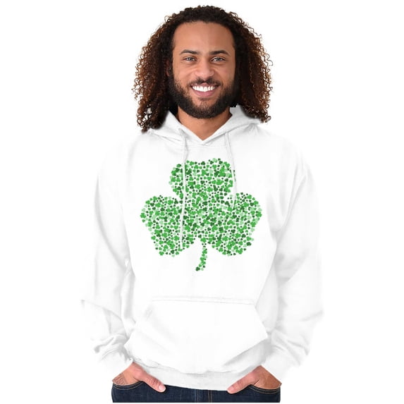 St Patricks Day Lucky Irish Shamrock Unisex Plus Fleece Graphic Hoodie Brisco Brands 3X