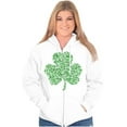 thumbnail image 1 of St Patricks Day Lucky Irish Shamrock Zip Up Hoodie Men's Women's Brisco Brands S, 1 of 5