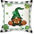 thumbnail image 1 of St Patricks Day Lumbar Pillow Cover 16x16 Buffalo Plaid Shamrock Clover Lucky Decorative Farmhouse Throw Pillows St Patrick''s Day Cushion Case for Sofa Couch Home Bed Decor, 1 of 6
