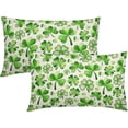 thumbnail image 1 of St Patricks Day Lumbar Pillow Covers 12X20 In Green Lucky Shamrock Clover Decorative Rectangle Pillow Cases Set of 2 Spring Holiday Throw Pillows Farmhouse Home Decor For Sofa Couch Bedroom Outdoor, 1 of 6