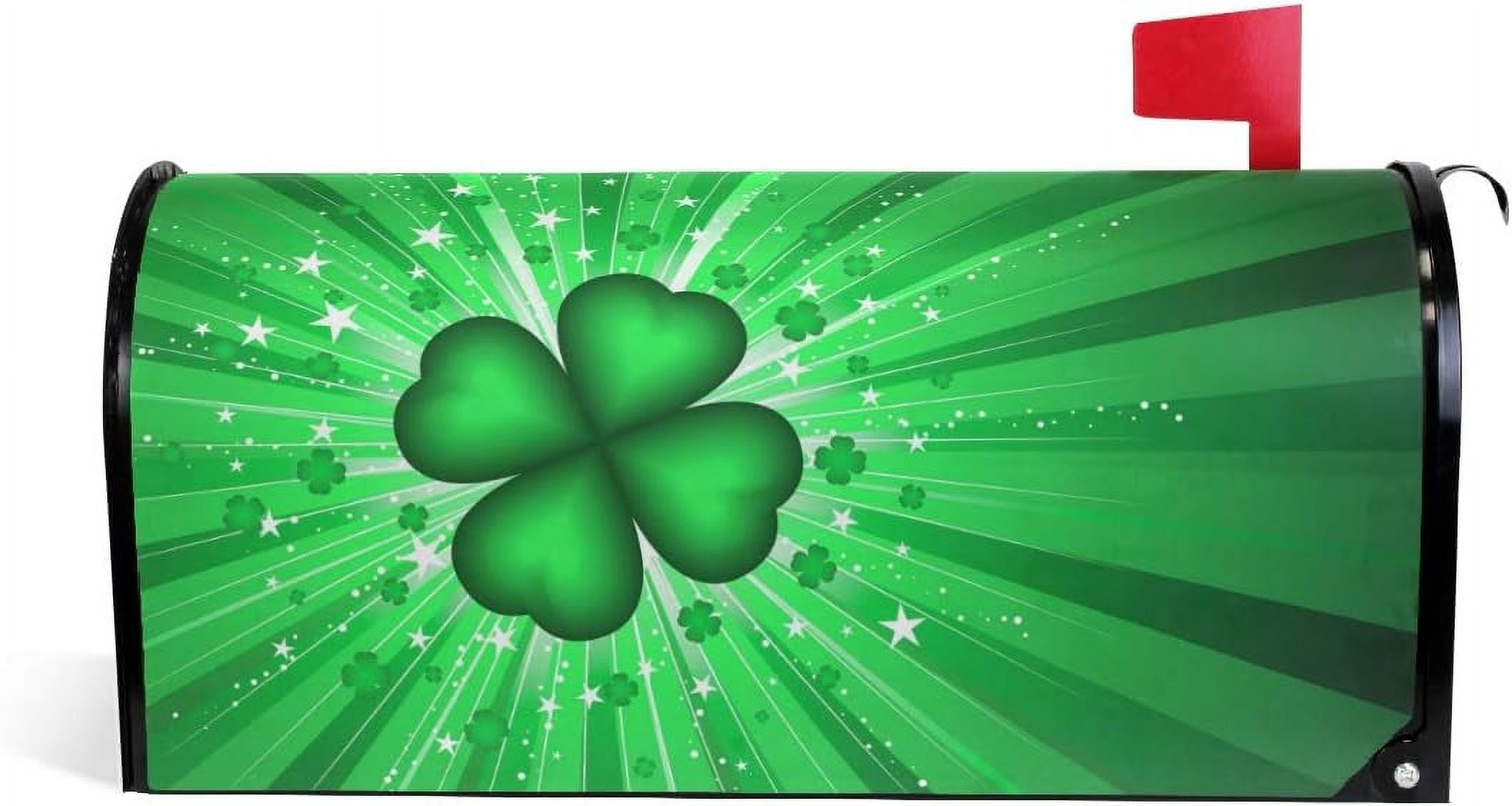St Patricks Day Magnetic Mailbox Cover Oversized for Garden Yard Outdoor Decorations-25.5" x20.8