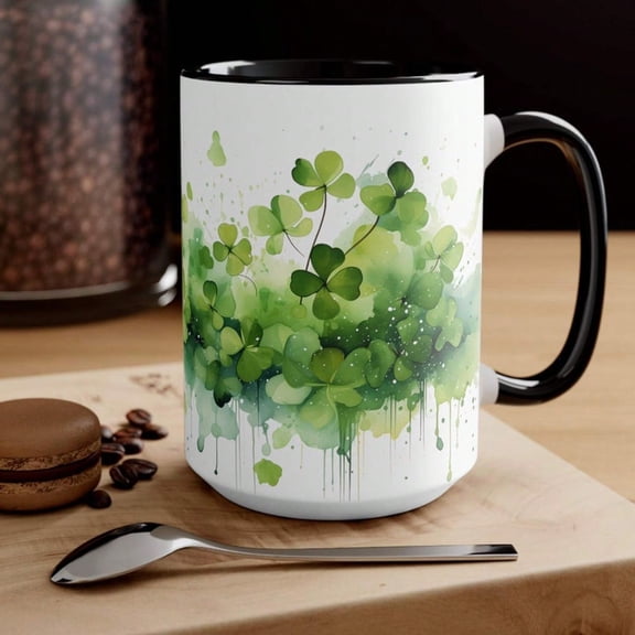 St Patricks Day Mug, Clover Mug, S1HAmR1OCk Mug, Lucky Mug, Green Gift Mug, Luck Of The Irish, Gift For Him, Gift For Her (Clover 1111)