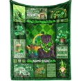 St Patricks Day Nutrition Facts Blanket Personalized Pug Throw Blanket