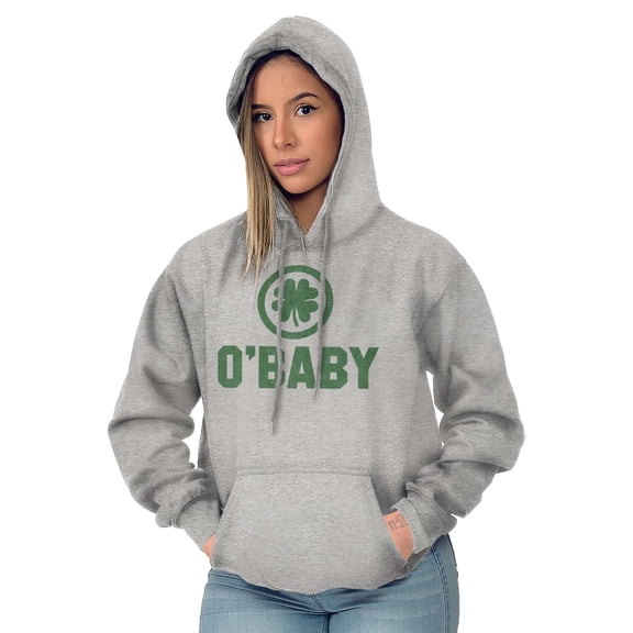 St Patricks Day O Baby Shamrock Hoodie Sweatshirt Women Men Brisco Brands L