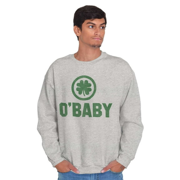 St Patricks Day O Baby Shamrock Unisex Plus Fleece Graphic Sweatshirt Brisco Brands 3X