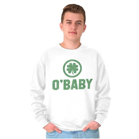 St Patricks Day O Baby Shamrock Unisex Plus Fleece Graphic Sweatshirt Brisco Brands 4X