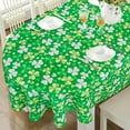 thumbnail image 1 of St. Patricks Day Oval Tablecloth Shamrock Tablecloth 60"x102", Waterproof ST Patrick Day Decorative Vinly Table Cloth Irish Tablecloth for Oval Table, 1 of 6
