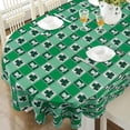 thumbnail image 1 of St. Patricks Day Oval Tablecloth Shamrock Tablecloth 60"x120", Waterproof ST Patrick Day Decorative Vinly Table Cloth Irish Tablecloth for Oval Table, 1 of 6