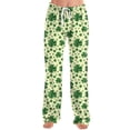 thumbnail image 1 of St Patricks Day Pajama Pant Women Cute St. Patricks Day Trousers Drawstring Jogger Wide Leg Athletic Sleepwears, 1 of 4