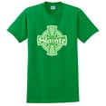 thumbnail image 1 of St Patricks Day Party Shirt Irish Celtic Cross Slainte Short Sleeve T-Shirt Large Green, 1 of 3